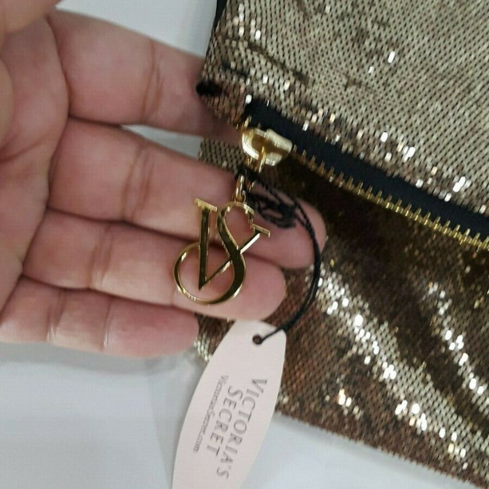 Victoria secret gold glitter handbag womens - Picture 2 of 6